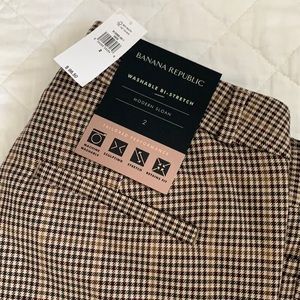 Banana Republic- Sloan plaid pants size 2R - NWT